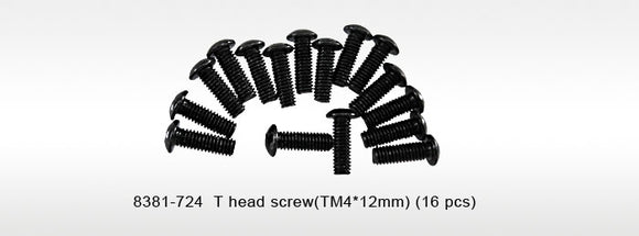T Head Hex Screws (4x12mm) (16)