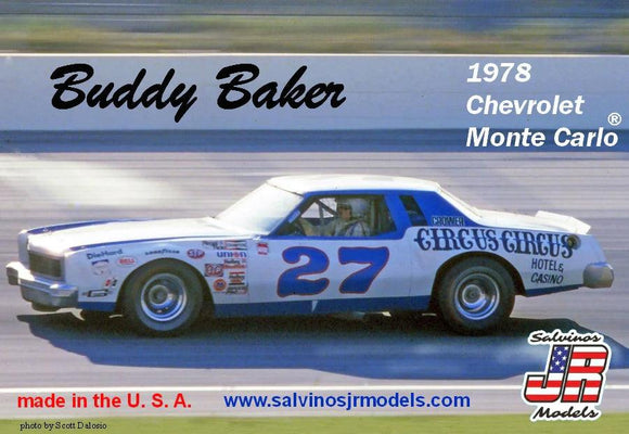 1/25 Buddy Baker #27 1978 Chevrolet Monte Carlo Plastic
