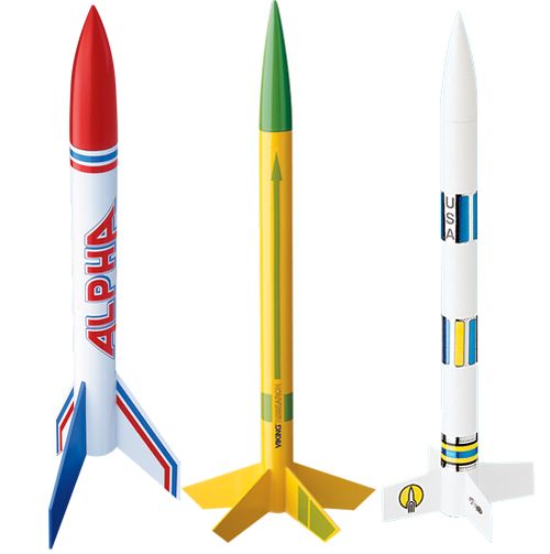 AVG Bulk Pack of 12 Model Rockets, E2X (Alpha, Viking,