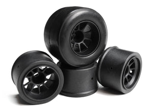 F104 +3mm Off Set Wheels For Shimizu Tires (4) Black