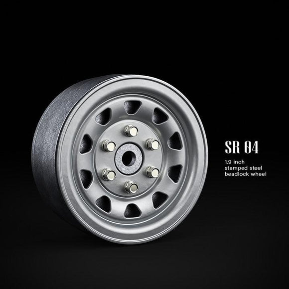 1.9 SR04 Beadlock Wheels (Semigloss Silver) (2) - Image #1
