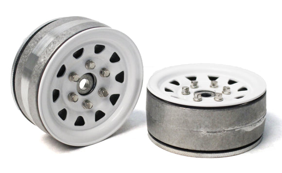 1.9 SR04 Beadlock Wheels (Gloss White) (2)