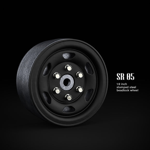 1.9 SR05 Beadlock Wheels (Matt Black) (2)