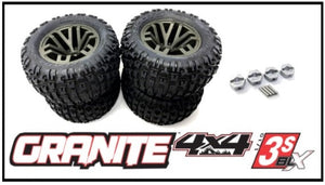 Arrma GRANITE V3 4x4 3s BLX - TIRES & Wheels AND Hex Set