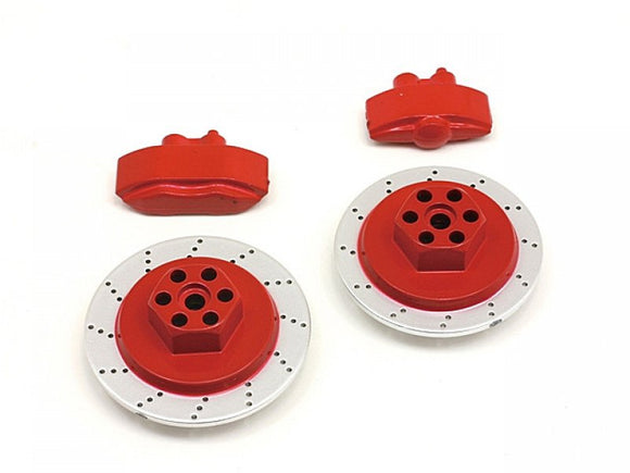 E10 Brake Disc & Caliper Set (Red)