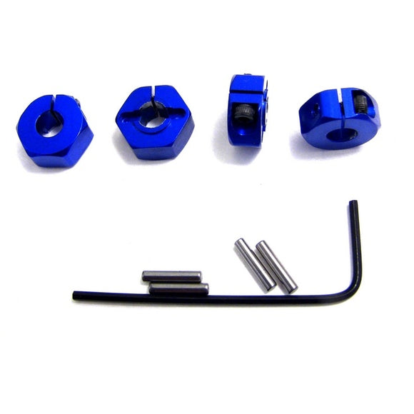 Blue Aluminum Locking 12mm Wheel Hex Kit