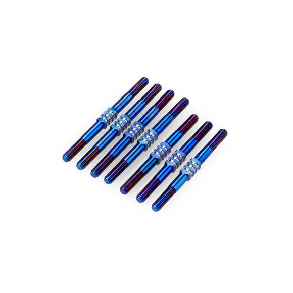 3.5mm Fin Turnbuckle Kit, Burnt Blue, 7pcs, Fits TLR 22X