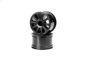Rulux - 1/16th E-Revo Wheel - 2.2" - Black - 2pc
