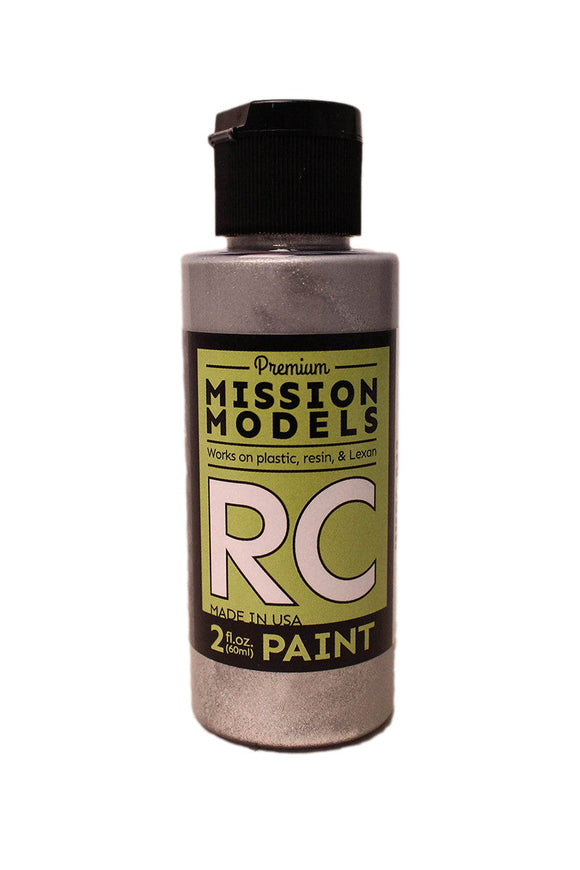 Mission Models - Water-based RC Paint, 2 oz bottle, Chrome