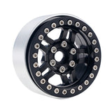B4 Aluminum 1.9 Beadlock Wheels 9mm Hubs, Black, for