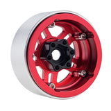 B4 Aluminum 1.9 Beadlock Wheels 9mm Hubs, Red, for