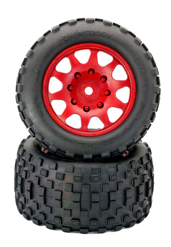 Powerhobby SCORPION XL Belted Tires / Viper Wheels (2)