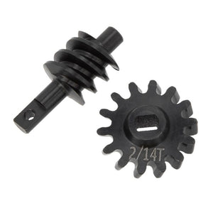 Steel Overdrive Gears Diff Worm Set 2T/14T, Overdrive 23%
