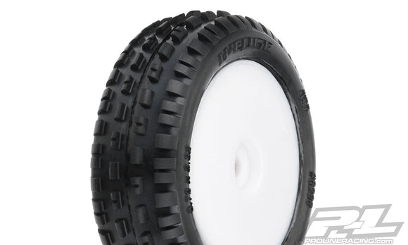 Pro-Line 8298-13 White Rear Wheels with Wedge Carpet Tires for Mini-B 1 Pair