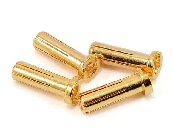 Protek RC - 5.0mm Super Bullet Sold Gold Connectors (4 Male)