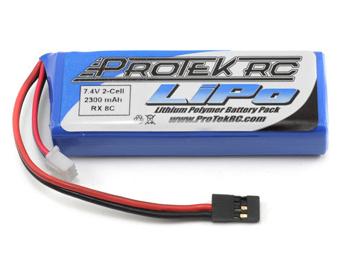 Protek RC - 2S 7.4V 2300mAh LiPo Flat Receiver Battery Pack