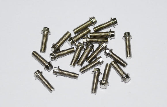 Miniature Scale Hex Bolts (M2.5 x 8mm) (Silver)