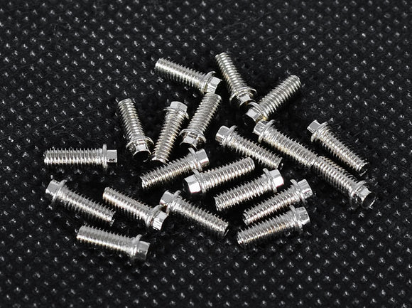 Miniature Scale Hex Bolts (M3x8mm) (Silver)
