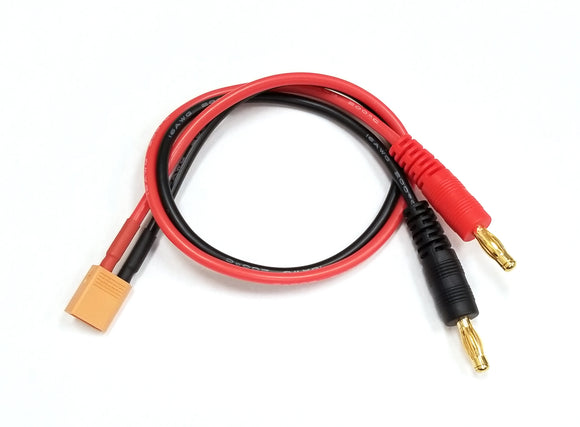 Charger Adapter: M XT30 To M 4mm Bullets- 300mm Wire