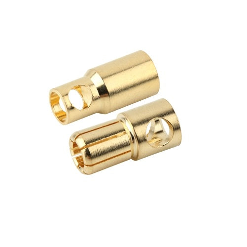 6mm Gold Plated Banana Plugs, Male & Female (5 pair)