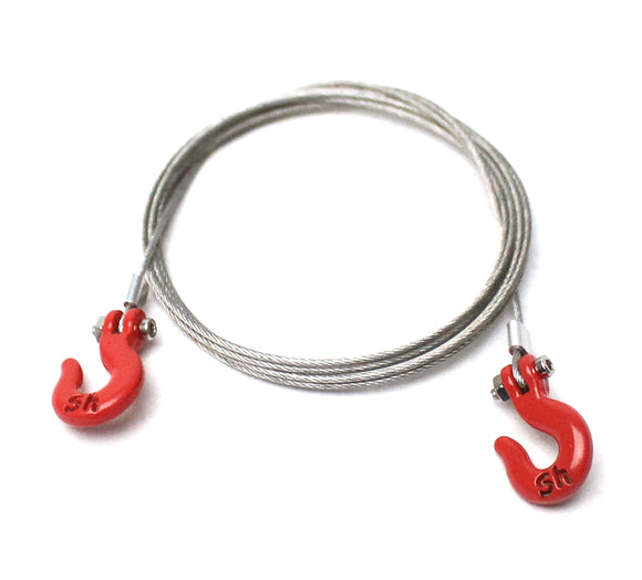 1/10 Scaler Tow Hooks and Braided Wire Set