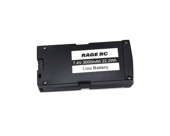 Rage R/C - 2S 7.4V 3000 mAh Battery w/ Case; Stinger GPS