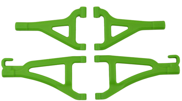 GREEN FRONT UPPER & LOWER A-ARMS FOR TRAXXAS MINI E-REVO