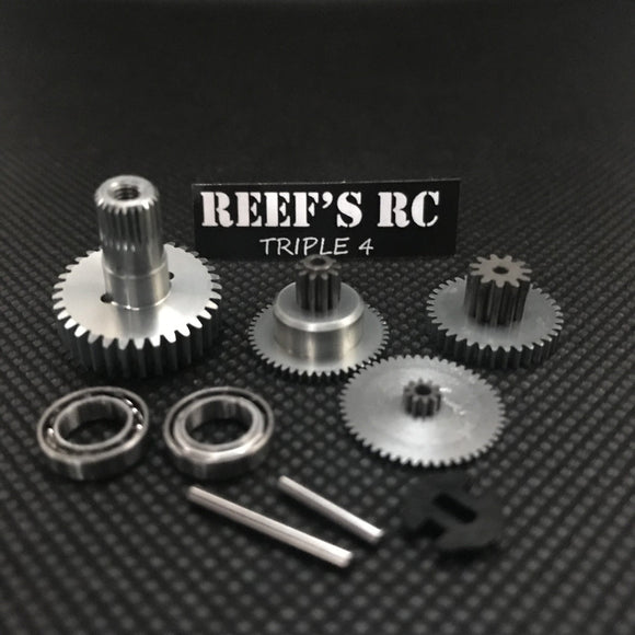 Reef's RC - 444 Servo Gear Set, w/ Dual Bearings