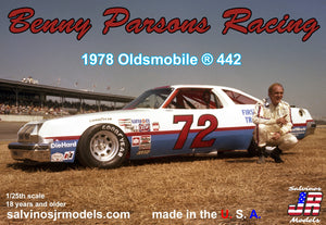 1/25 Benny Parsons Racing 1978 Oldsmobile 442 Plastic Model