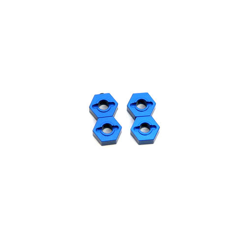 ALUMINUM HEX ADAPTERS FOR SLASH 4X4 (BLUE)