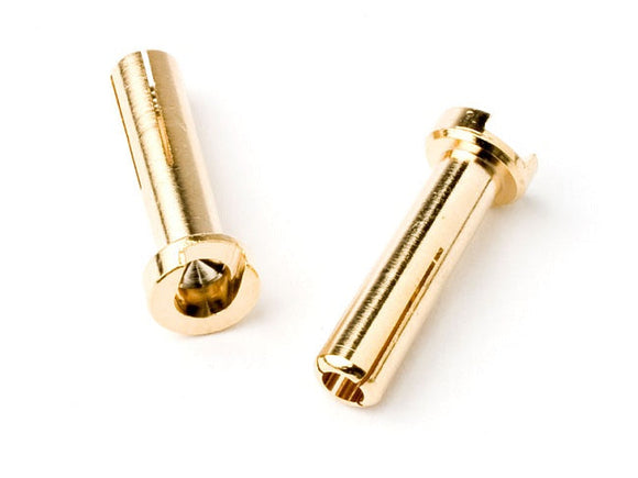 4mm Male Bullets Low Profile (pr.) Gold 18mm