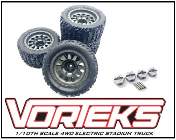 Arrma VORTEKS 4x4 3s BLX - TIRES & Wheels and Hex Set